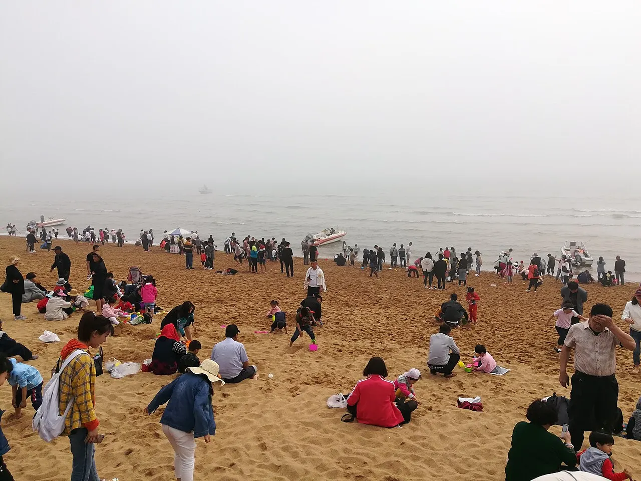 日照万平口沙滩实景